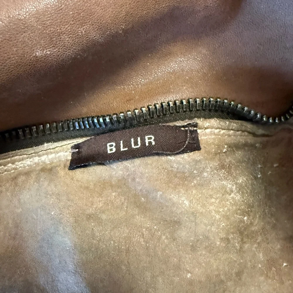 Blur Vintage Brown Leather Messenger Bag